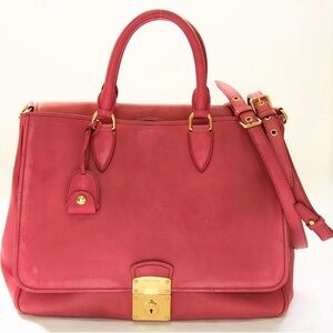Miu Miu - Pink Large Leather Tote - Tote bag